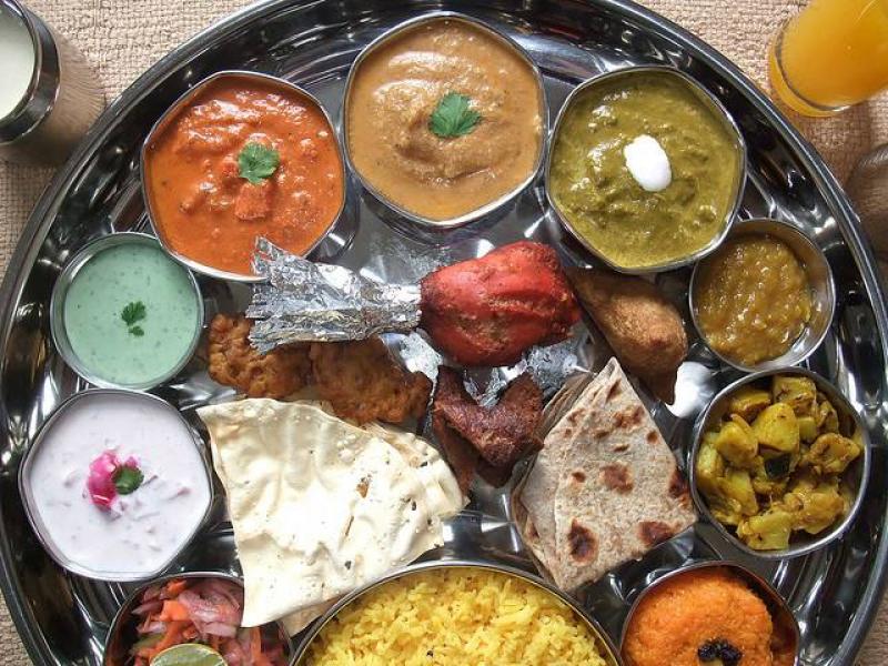 A typical Punjabi thali