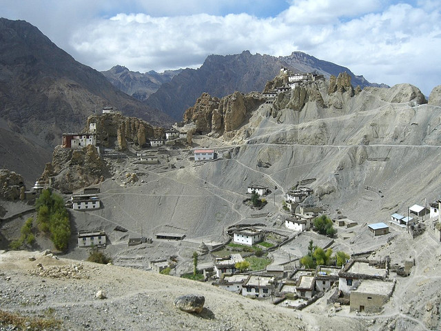 Dhankar village and its gompa occupy a rather dramatic setting above the Spiti valley