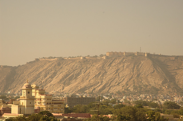 Nahargarh Fort on the hill