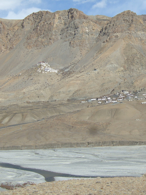 The Kye Monastery on the other side of the river