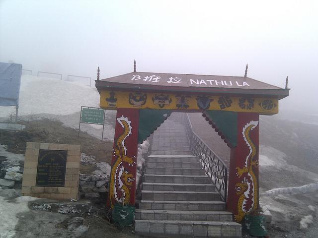 The entrance to the Nathu La Pass