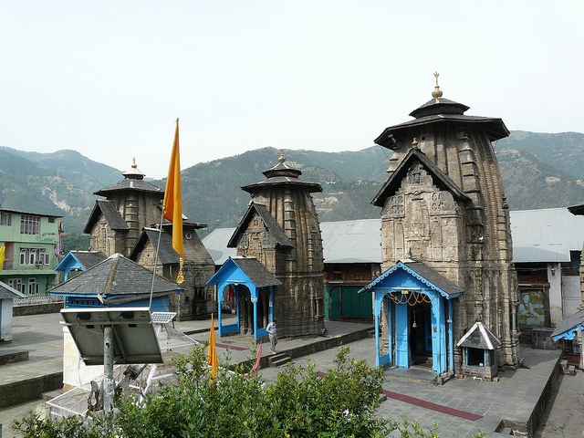 Lakshmi Narayan temple complex - Lakshmi Damodar; Triambhkeshwar; Gauri Shankar; Chandragupta Mahadev (Temples left to right)